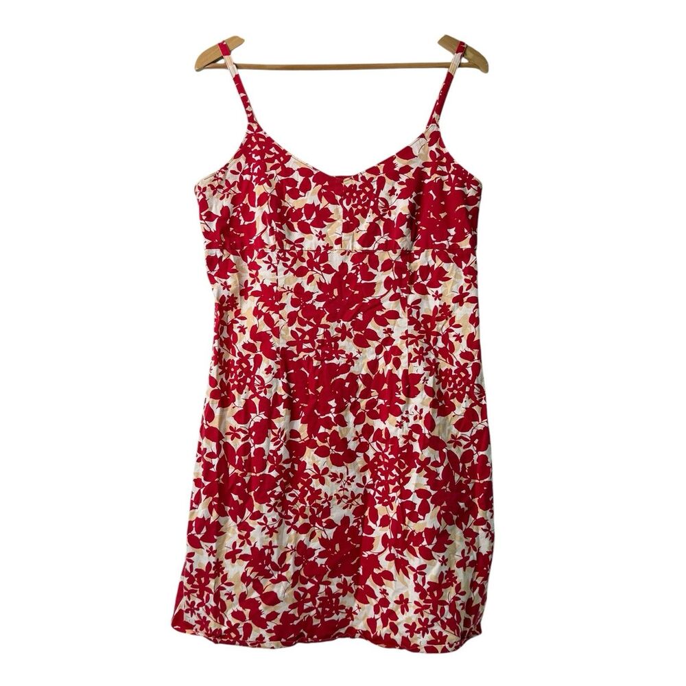 Vtg Old Navy Y2k Babydoll Dress Sz 12 Ditsy Floral Side Zip Mini BloomCore